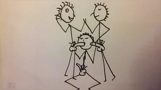 Short stickman animation of a young equip man giving two guys a blowjob fun stop exercise cartoon unconnected with A55B4Nd1T
